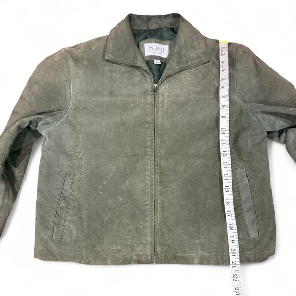 Vintage earthy tone rugged 90s faded green Wilson's Leather Maxima womens small - Picture 5 of 8